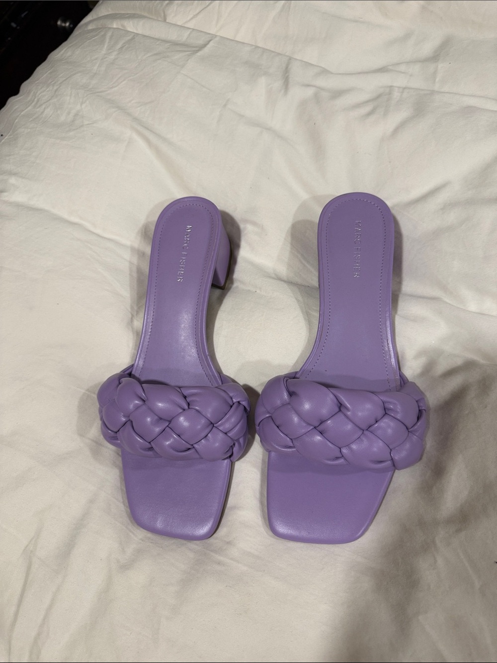 Marc Fischer Lavender Braided Slide Heels